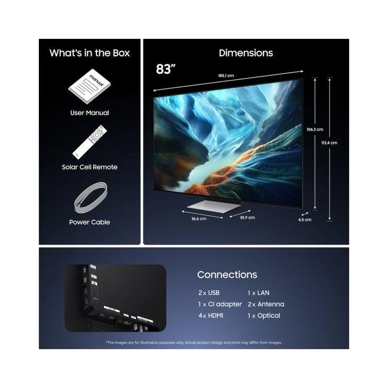 Samsung OLED 55" 4K UltraHD 100Hz Smart TV Tizen HDR10+ Dolby Atmos - Image 3