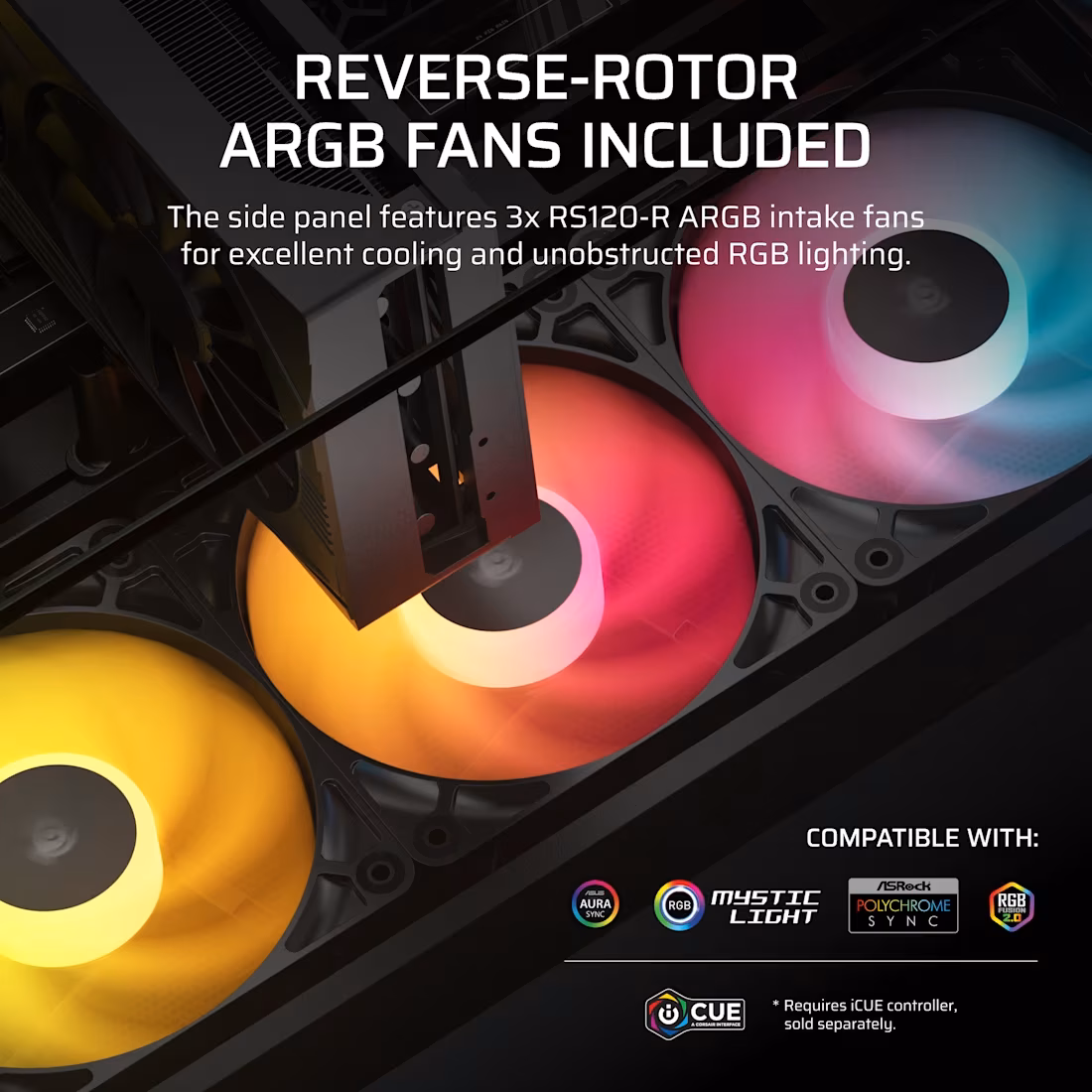 Caixa Micro-ATX CORSAIR 2800X RS-R ARGB Preta - Image 4