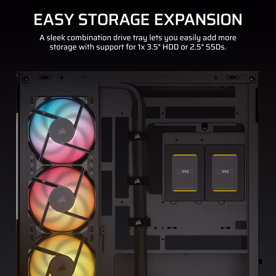 Caixa Micro-ATX CORSAIR 2800X RS-R ARGB Preta - Image 5