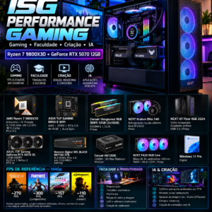 ISG Performance Gaming - Ryzen 7 9800X3D/Corsair 32Gb 6000/M.2 2TB/Asus Tuf 5070 12GB