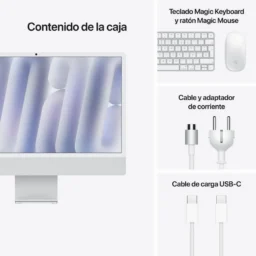 Apple iMac 24 Apple M4 10 Núcleos/16GB/512GB SSD/GPU 10 Núcleos/24" Retina 4.5K Prateado - Thumbnail Image 4