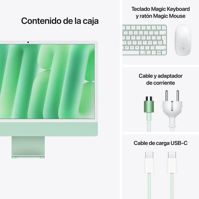 Apple iMac 24 Apple M4 10 Núcleos/16GB/512GB SSD/GPU 10 Núcleos/24" Retina 4.5K Verde - Image 5