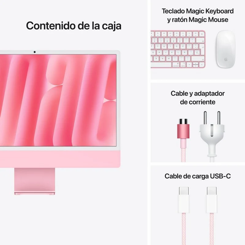 Apple iMac 24 Apple M4 10 Núcleos/24GB/512GB SSD/GPU 10 Núcleos/24" Retina 4.5K Rosa - Image 5