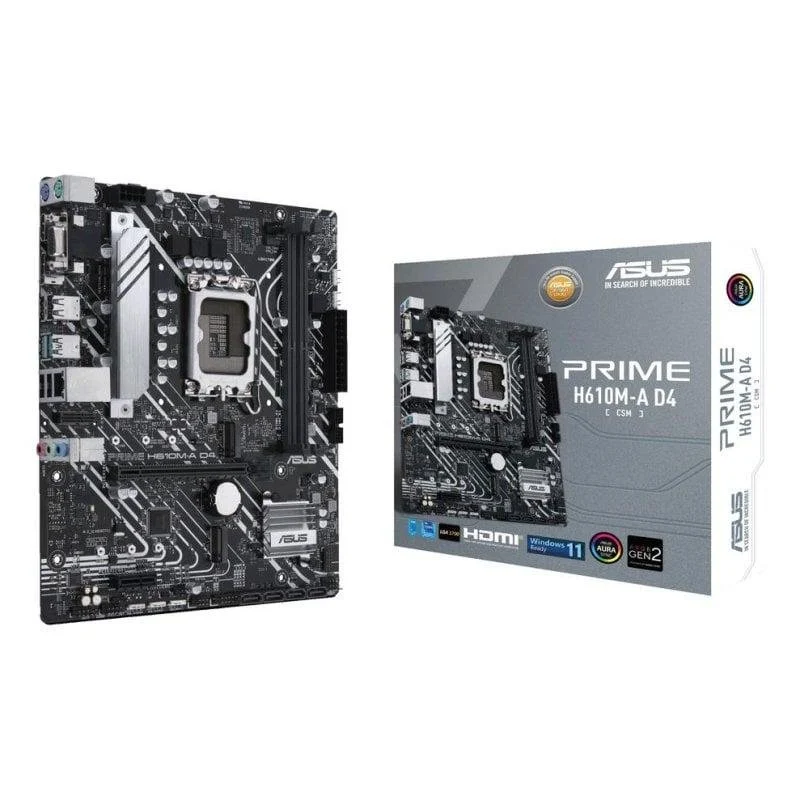 ASUS PRIME H610M-A D4-CSM LGA1700 DDR4 Micro ATX RGB - Image 1