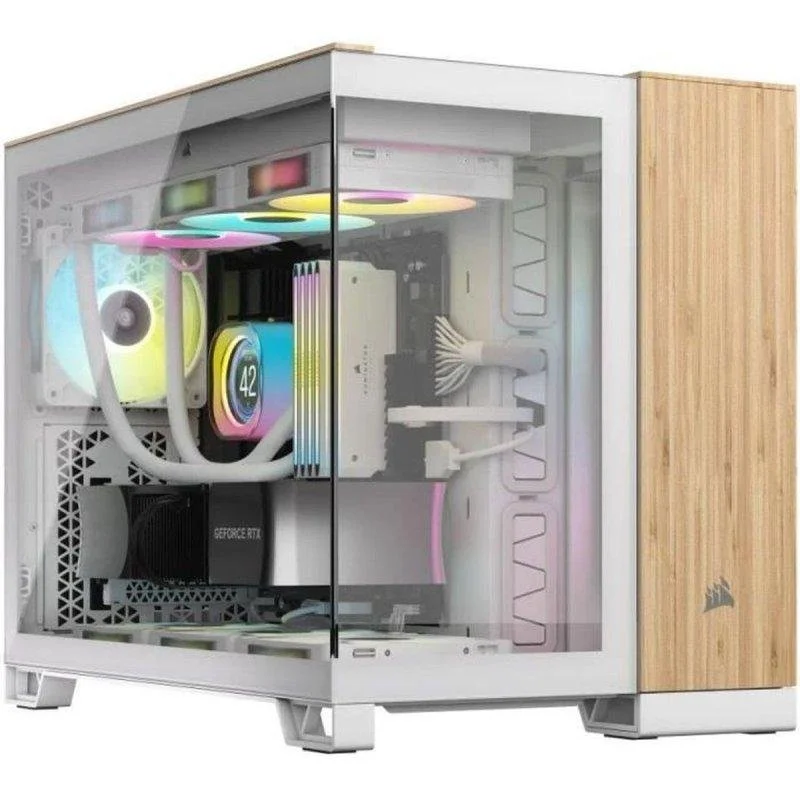 Corsair 2500X Mini Tower Micro ATX Branco/Bambu - Image 1