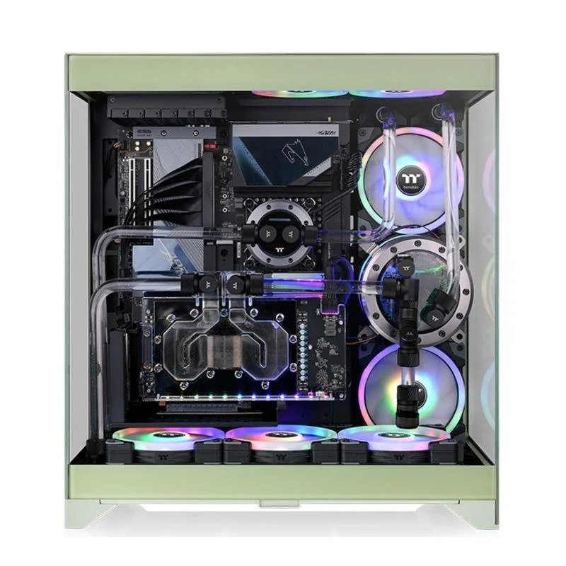Thermaltake CTE E550 TG Caixa Gaming E-ATX com Vidro Temperado Verde - Image 2