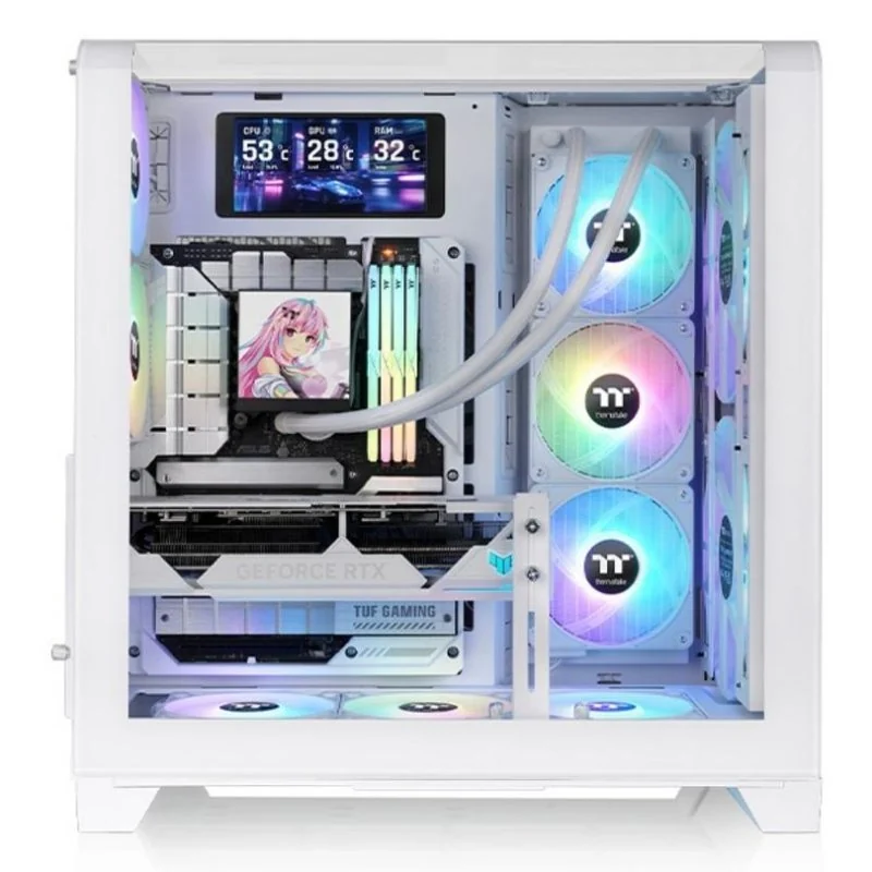 Thermaltake View 390 Air Caixa Gaming ATX com Vidro Temperado e ARGB Branca - Image 2
