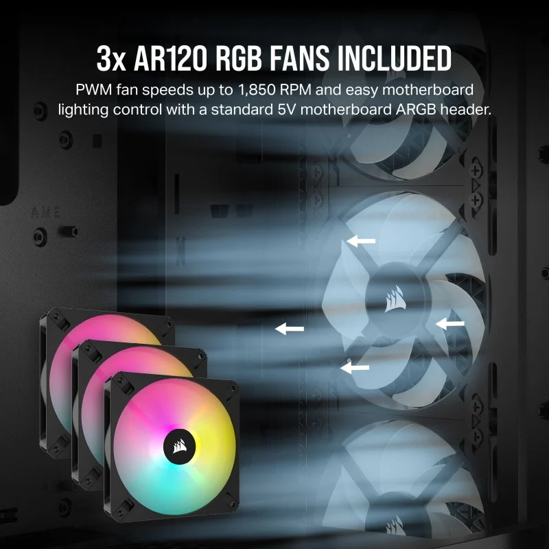 Corsair 3000D RGB AIRFLOW Vidro Temperado USB 3.2 Preta - Image 6