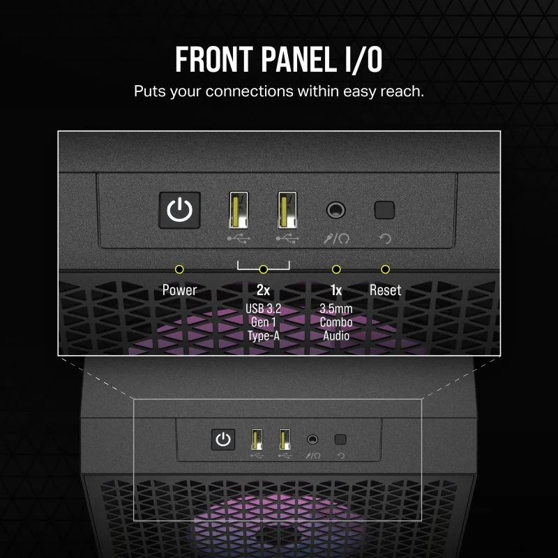 Corsair 3000D RGB AIRFLOW Vidro Temperado USB 3.2 Preta - Image 8
