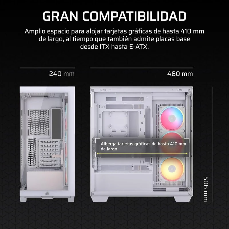 Corsair 3500X LX-R RGB Caixa E-ATX com Vidro Temperado - Image 7