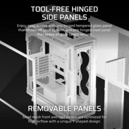 Corsair 5000T Mid Tower E-ATX Vidro Temperado USB-C Branca - Thumbnail Image 6