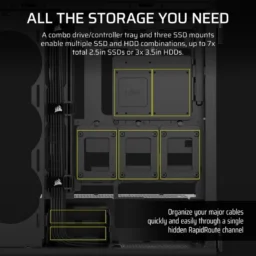 Corsair 5000T Mid Tower E-ATX Vidro Temperado USB-C Preta - Thumbnail Image 6