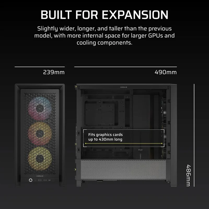 Corsair FRAME 4000D RS ARGB Semi Torre E-ATX - Image 9