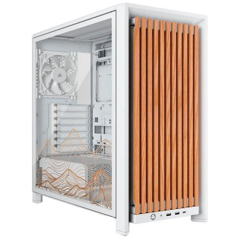 Corsair FRAME 4000D Wood RS Branco Carvalho Dune Edition - Image 1