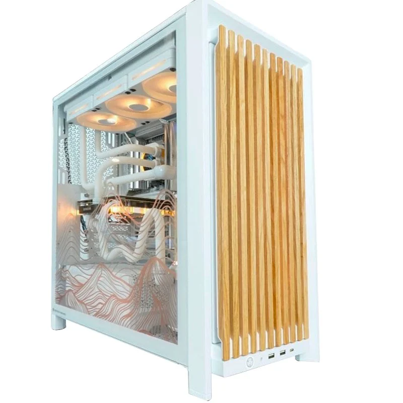 Corsair FRAME 4000D Wood RS Branco Carvalho Dune Edition - Image 4