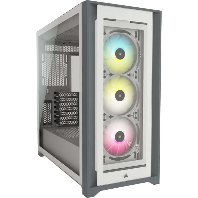 Corsair iCUE 5000X RGB Vidro Temperado USB 3.0 Branca - Image 1