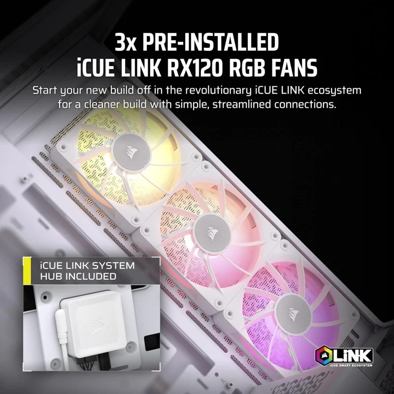 Corsair iCUE LINK 3500X RGB Semi Torre Vidro Temperado - Image 6