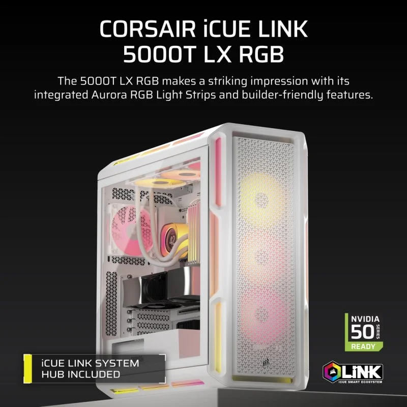 Corsair iCUE LINK 5000T LX RGB Mid Tower E-ATX - Image 2