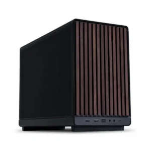 Lian-Li X Dan A3 Wood Caixa Micro-ATX Preta Frente em Madeira