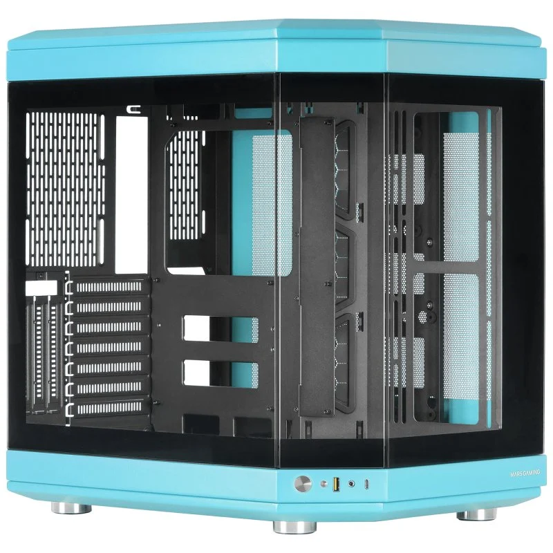 Mars Gaming MC-3T Semitorre ATX 3x Slots PCI Verticais Azul - Image 1