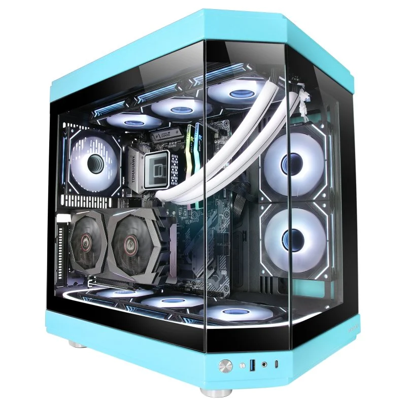 Mars Gaming MC-3T Semitorre ATX 3x Slots PCI Verticais Azul - Image 4