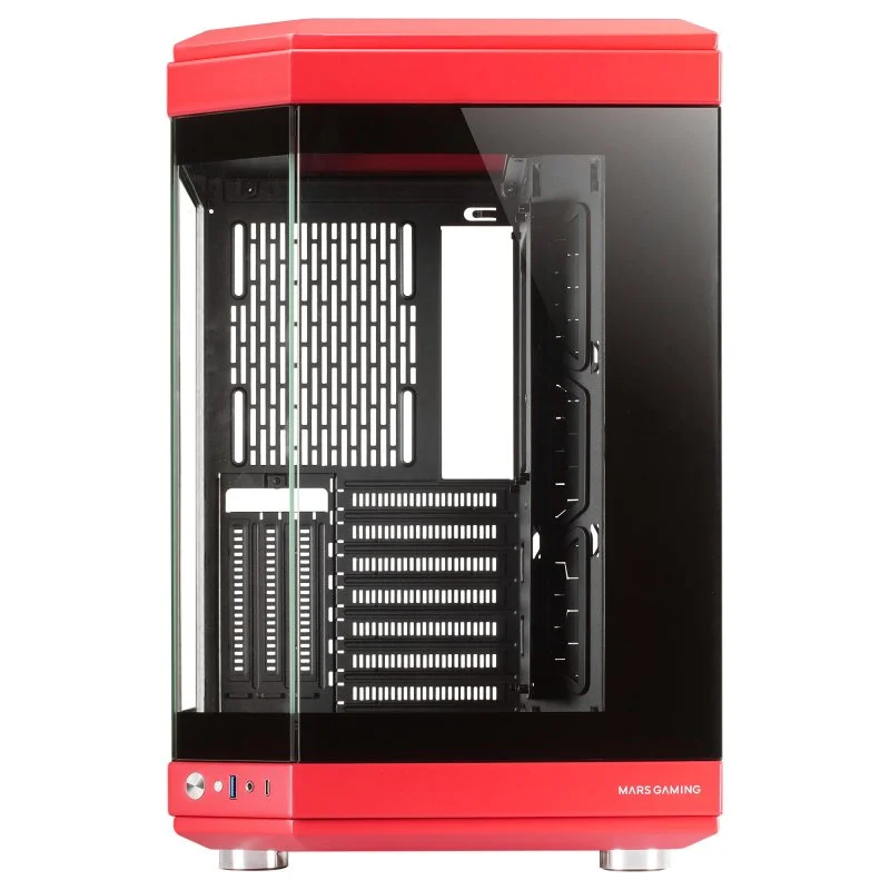 Mars Gaming MC-3T SemitorreATX 3xSlots PCI Verticais Vermelha - Image 2