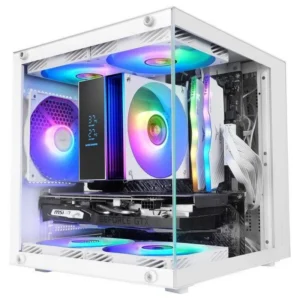 Mars Gaming Mc-cube MicroATX Cristal Templado ARGB Branca