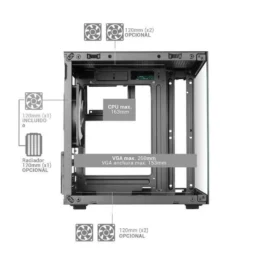 Mars Gaming Mc-cube MicroATX Cristal Templado ARGB Branca - Thumbnail Image 5