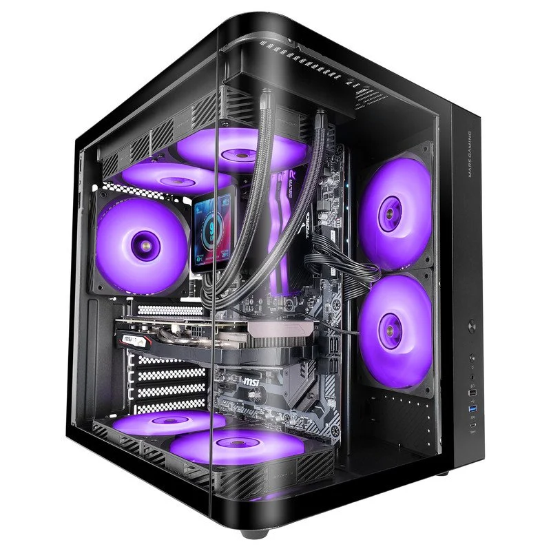 Mars Gaming MC-CURV Caixa ATX com Vidro Temperado Curvo - Image 1