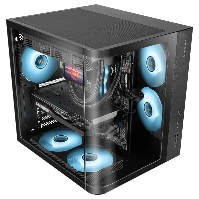 Mars Gaming MC-CURV Caixa ATX com Vidro Temperado Curvo - Image 2