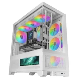 Mars Gaming MC-LCDX Caixa ATX Mesh e Ecrã IPS 9.16" Branca - Thumbnail Image 1