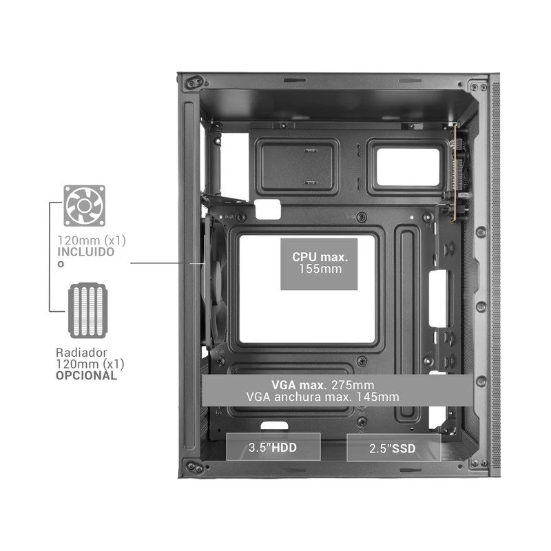 Mars Gaming MC-MESHPRO MicroATX AirMesh Pro System - Image 5