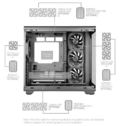 Mars Gaming MC-REVPROW ATX Ecrã LCD 4,3" ARGB Branco - Thumbnail Image 9