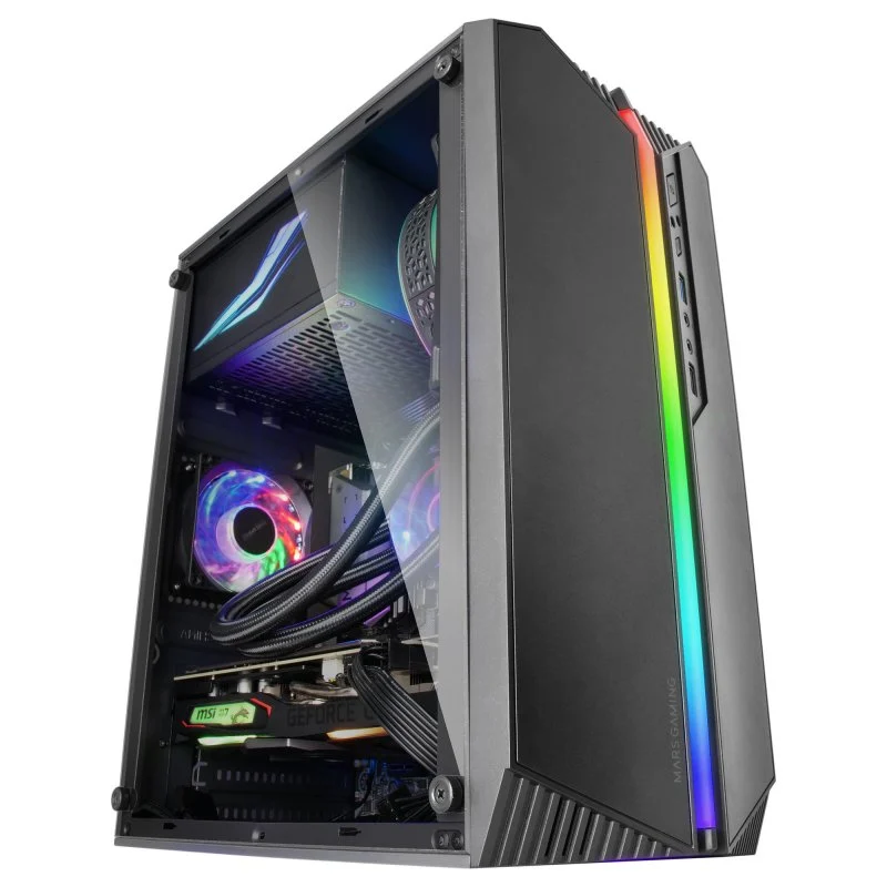 Mars Gaming MC-S1 ARGB MicroATX USB 3.0 com Janela Preto - Image 2