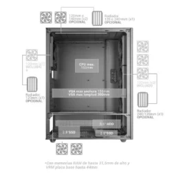 Mars Gaming MC-T800 4 Ventoinhas FDB Mesh USB-C Branco - Thumbnail Image 5