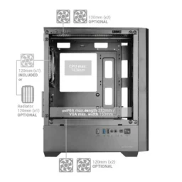 Mars Gaming MC-VECTOR Micro-ATX Mini-ITX 4x 120mm ARGB - Thumbnail Image 8