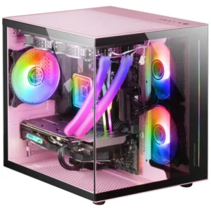 Mars Gaming MC-VIEW Minitorre Vidro Temperado USB 3.0 Rosa