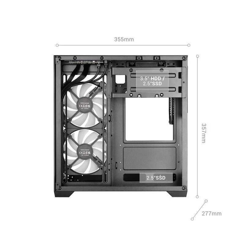 Mars Gaming MC-VIEW3 MicroATX Vidro Temperado ARGB - Image 8