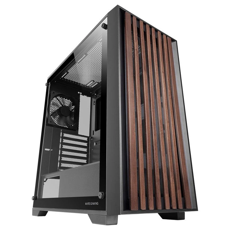 Mars Gaming MC-WOOD Caixa ATX Painel Frontal em Madeira - Image 1