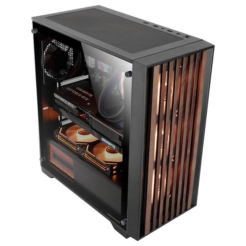 Mars Gaming MC-WOOD Caixa ATX Painel Frontal em Madeira - Image 2