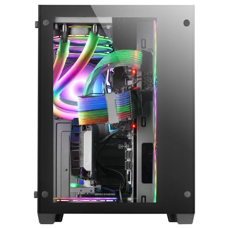 Mars Gaming MCV3 Vidro Temperado Janela Dupla USB 3.2 Preta - Image 2