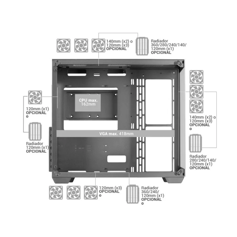 Mars Gaming MCV4 Torre XXL E-ATX Vidro Temperado - Image 6