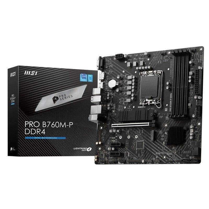 MSI PRO B760M-P DDR4 LGA1700 PCIe 4.0 128GB 2.5GbE M.2 - Image 1