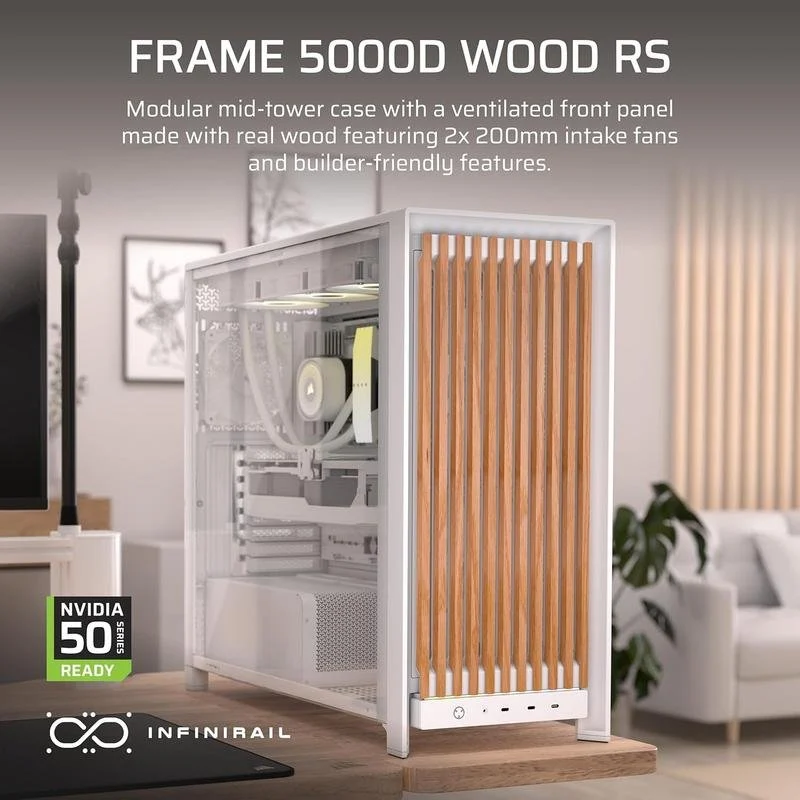 CORSAIR FRAME 5000D WOOD RS White/Oak - Image 2