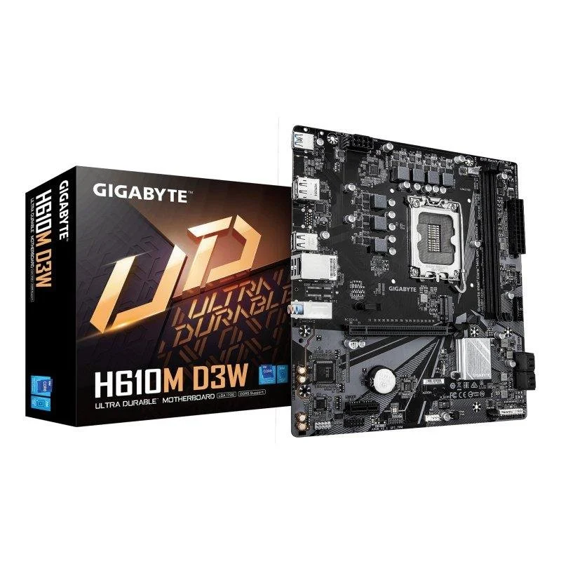 Gigabyte H610M D3W LGA1700 DDR5 PCIe4.0 1GbE M.2 - Image 1