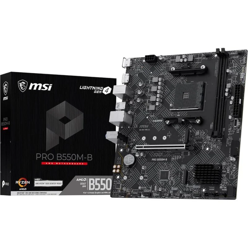 MSI PRO B550M-B AM4 DDR4 micro ATX PCIe 4.0 64GB RAM - Image 1