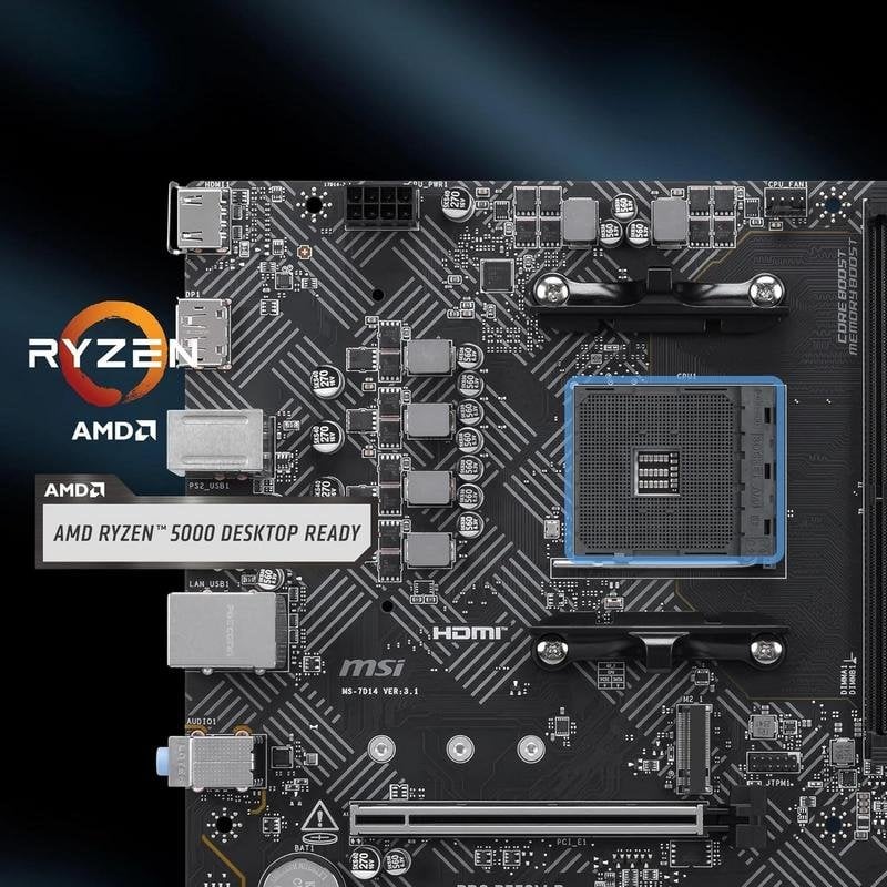 MSI PRO B550M-B AM4 DDR4 micro ATX PCIe 4.0 64GB RAM - Image 2