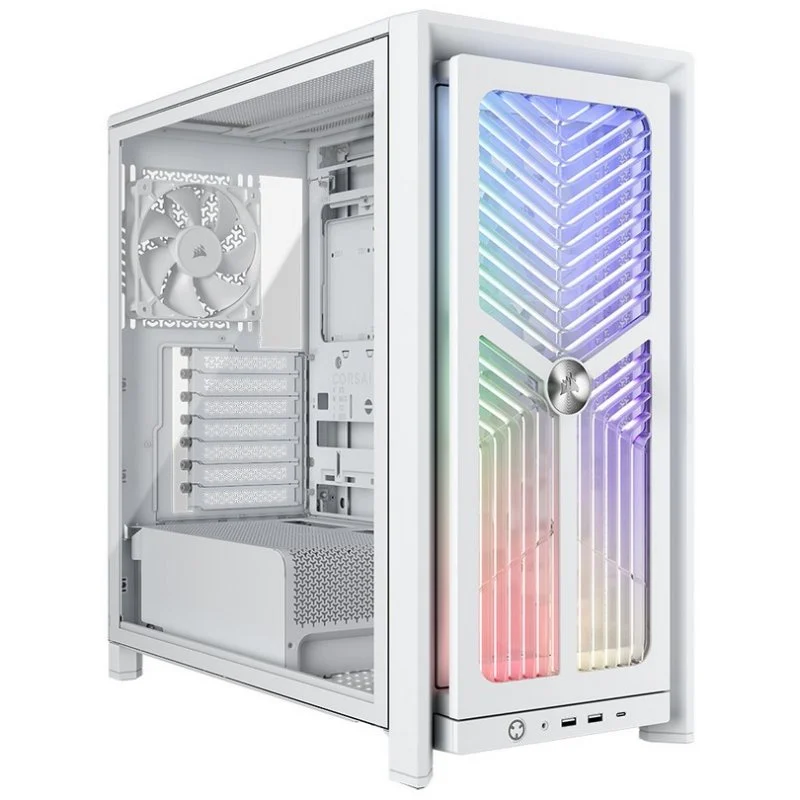 Corsair ATX FRAME 4000X RS ARGB Branca Vidro Temperado - Image 1